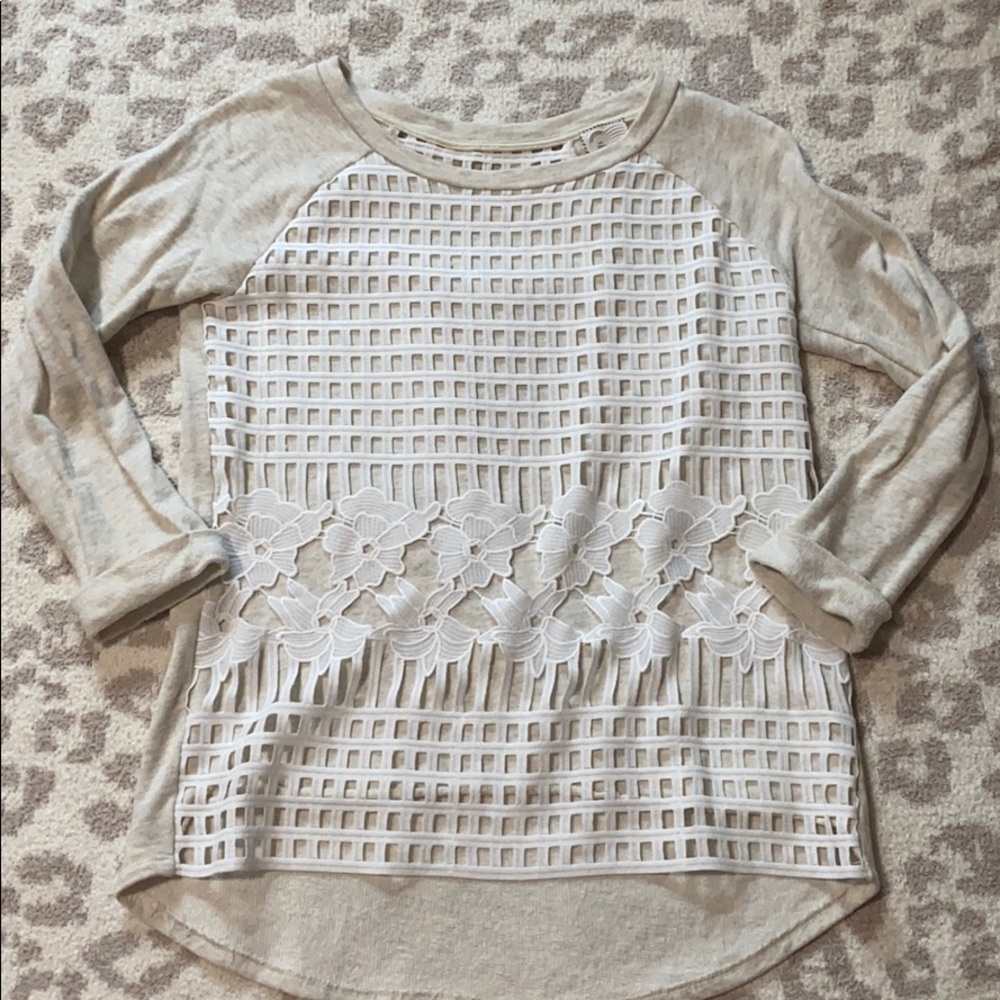 Pilcro and the Letterpress Garden Lace Pullover - Picture 5 of 10